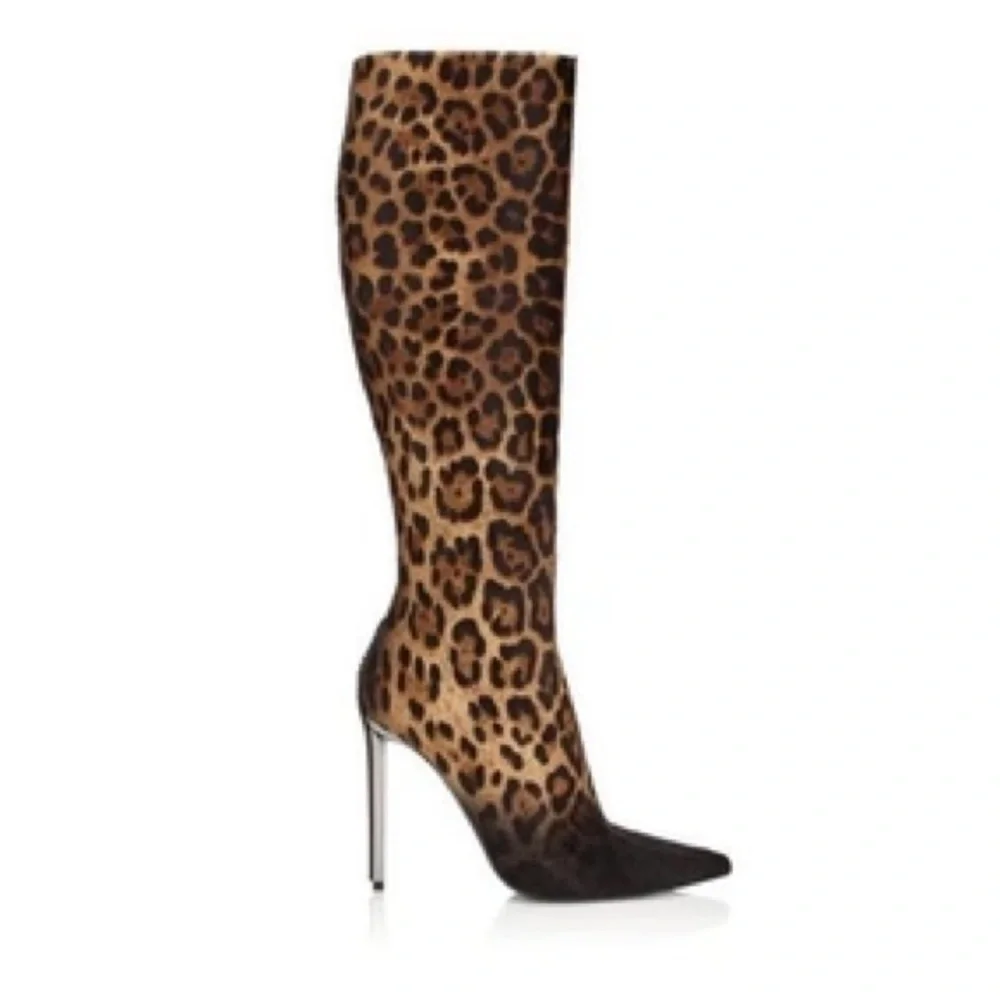 Tom Ford Jaguar Pony High Boot in Black Size 38 EU Retail 2450$ Authentic